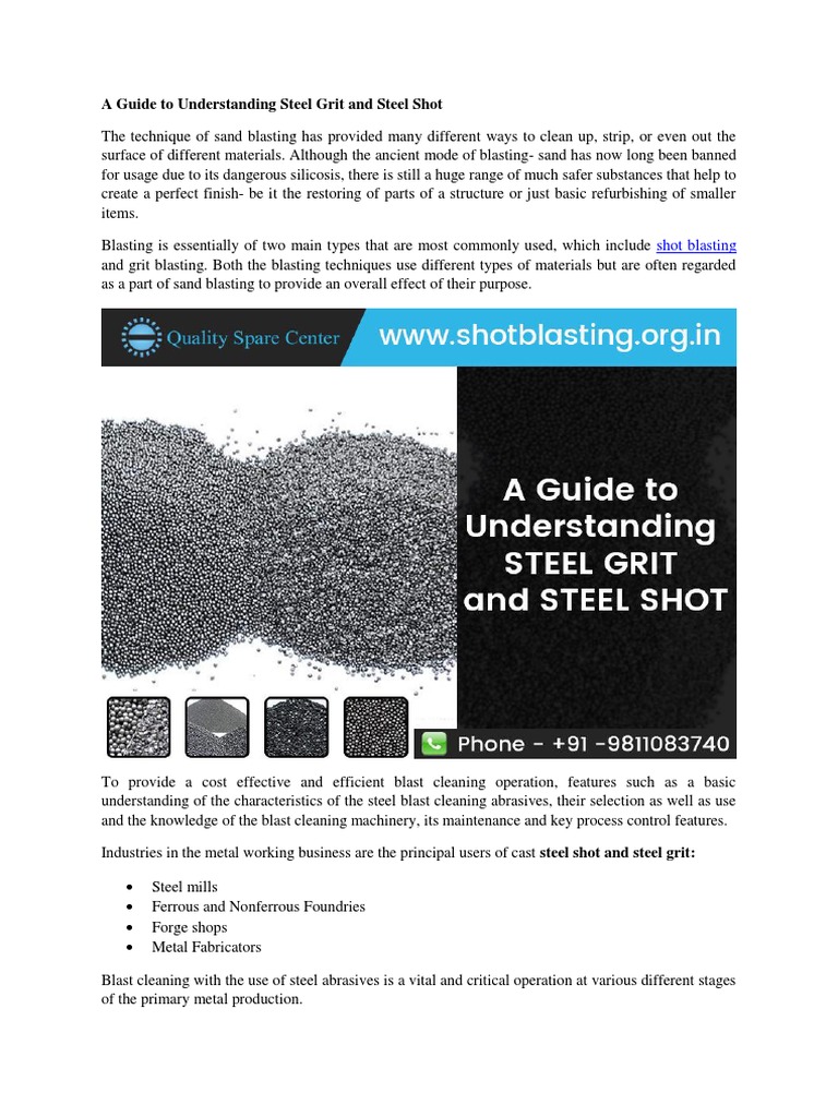 A Guide to Understanding Steel Grit And PDF Metals Materials Science