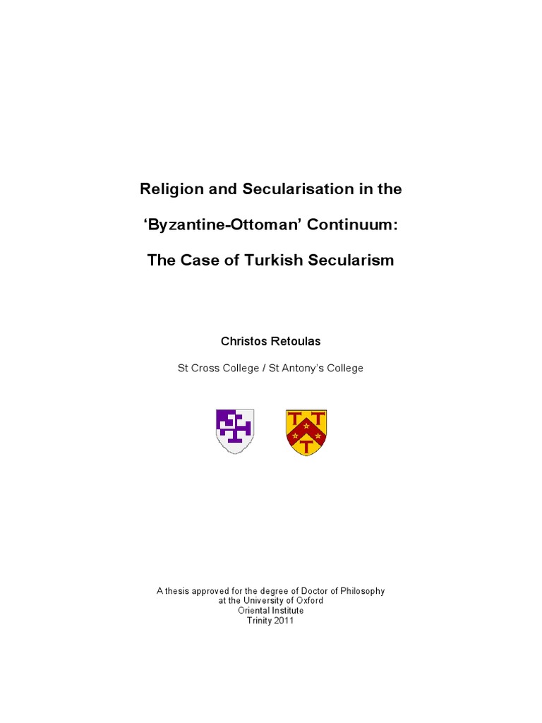 Turkish Secularism and Byzantine-Ottoman Ties | PDF | Secularism ...