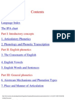 Course - Contents of Phonetics