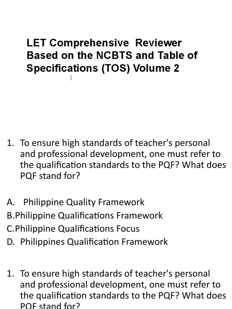 NCBTS and PQF in Teacher Development | PDF | Teachers | Learning
