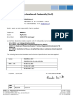 Eu Declaration of Conformity (Doc) : Declare Under Our Sole Responsibility That The Products