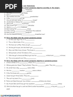 Possessive Pronouns