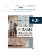 Test Bank For Human Resource Management 1st Edition by Phillips