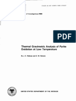 Thermal Gravimetric Analysis of Pyrite Oxidation at Low Temperature