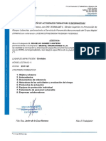 Certificado de Realizacin PRL-61 Plan de Contingencia COVID-19 Rev. 4