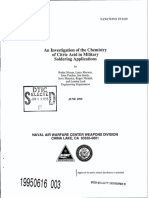 1995-DTIC-An Investigation of The Chemistry of Citric Acid in Military Soldering Applications