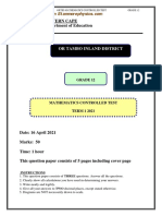 EC ORTID Maths Gr12 April 2021