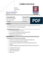 CV for Civil Engineer with Environmental Experience