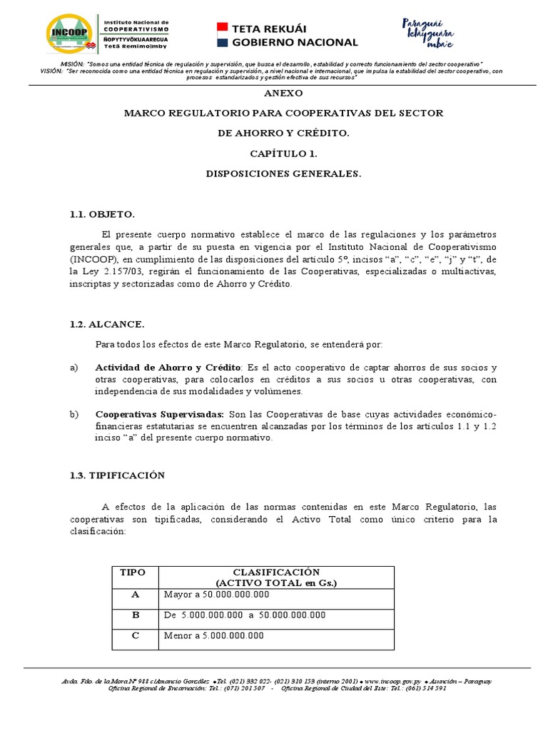 Marco Regulatorio para Cooperativas de Ahorro | PDF | Cooperativa | Bancos
