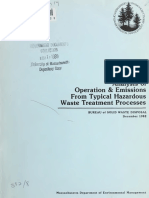 Analysis of Operat & Emissions From Hazardous Waste Treatment