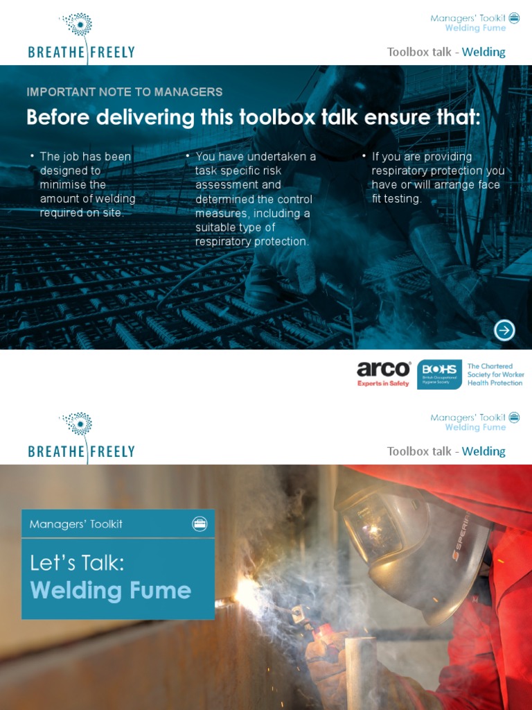 Welding Toolbox Talk FINAL PDF Welding Construction