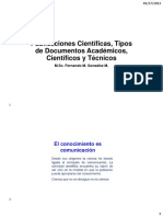 Publicaciones CientÃ - Ficas, Tipos de Documentos AcadÃ© Micos