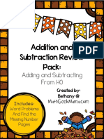 Addition and Subtraction Review Pack