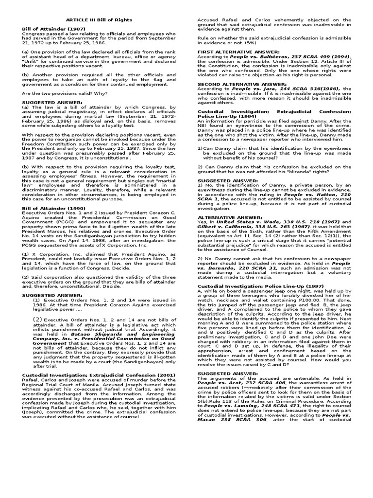 Article III Bill of Rights PDF Double Jeopardy Acquittal