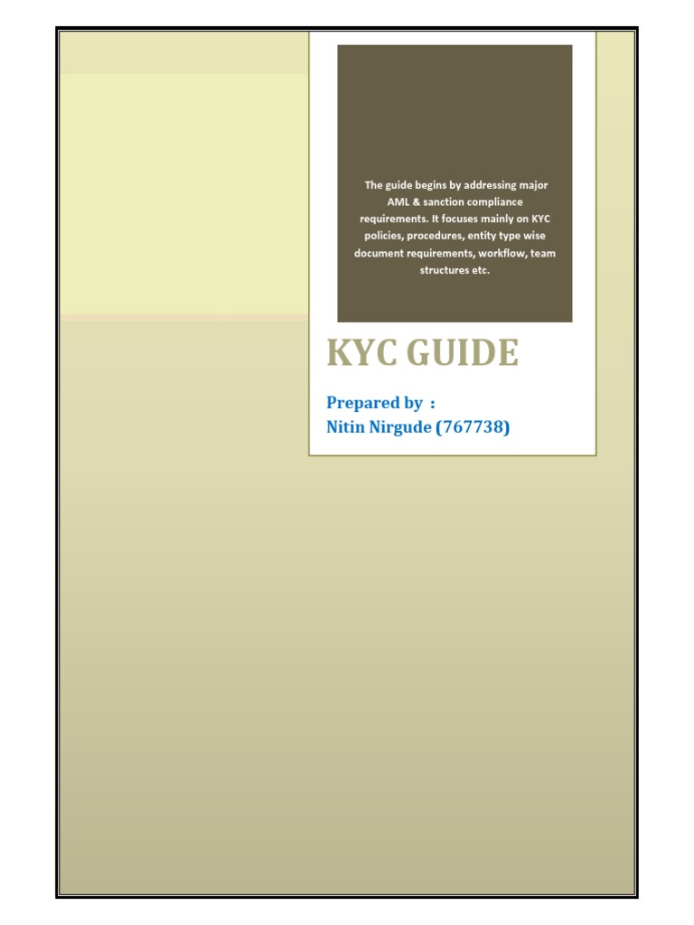KYC Guide (1) - 2 | PDF | Money Laundering | Office Of Foreign Assets ...