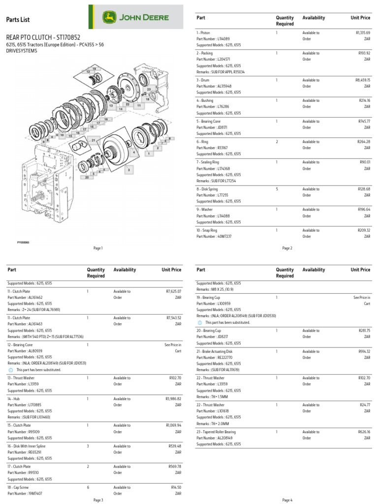Rear Pto Clutch | PDF | Land Vehicles | Motor Vehicle