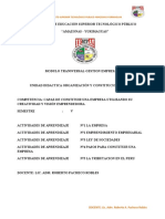 1° Separata de Organizacion y Constitucion de Empresa