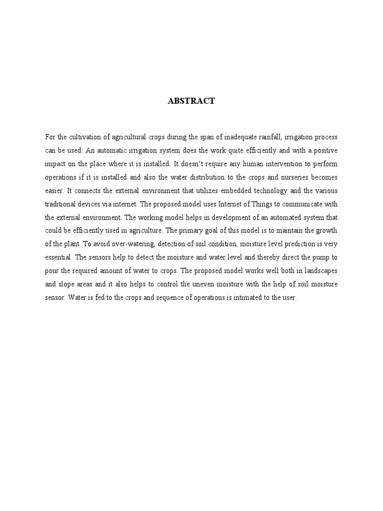 Automatic Water Level Sensing Using Voice Control PDF Operational