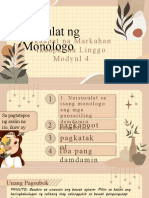 Pagsulat NG Monologo