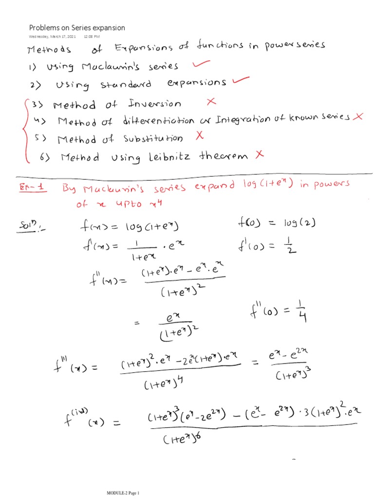 8.problems On Series Expansion PDF