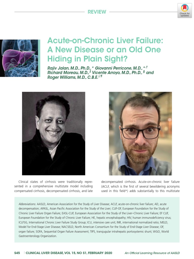 Acute On Chronic Liver Failure PDF Cirrhosis Inflammation