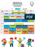 Horario de Clased de 4 B 2023 Vicky