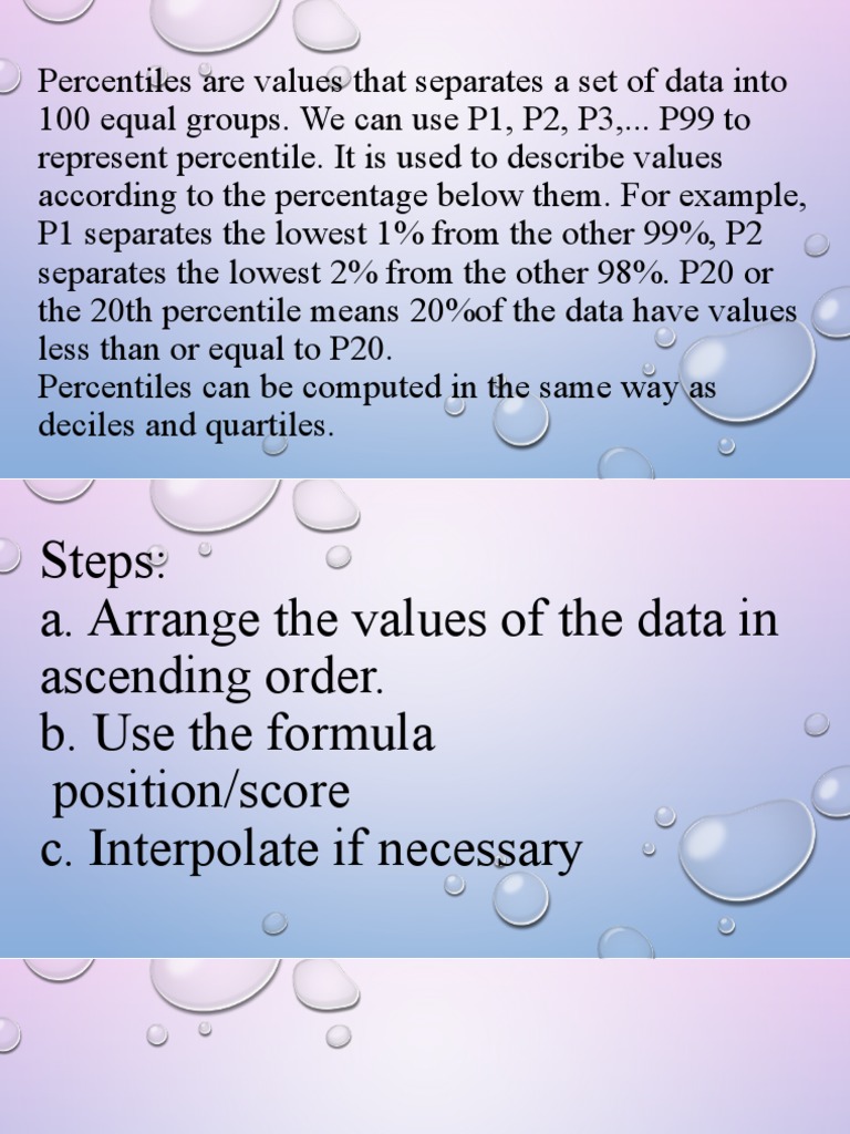 Understanding Percentiles and Their Use | PDF | Teaching Methods ...