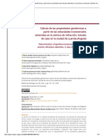 Cálculo de Las Propiedades Geotécnicas A Partir de Las Velocidades Transversales Obtenidas en La Sísmica de Refracción. Estudio de Caso en La Ciudad de Luanda (Angola)