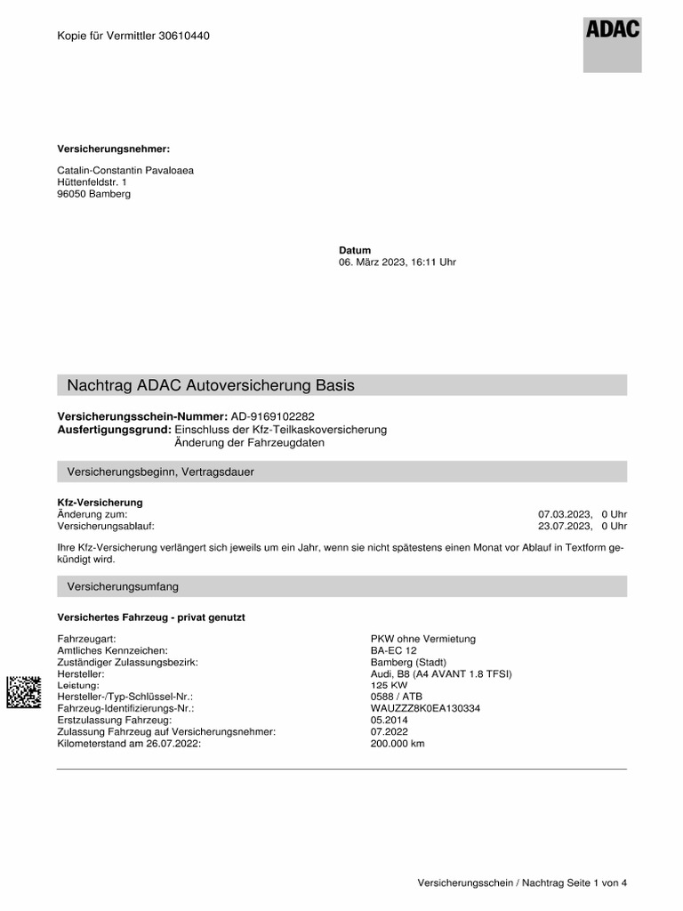 Kfz Versicherung Ffentlicher Dienst Rabatt Formular