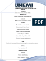 Escrituras de Textos Académicos y El Cambio Cognitivo en La Enseñanza Superior