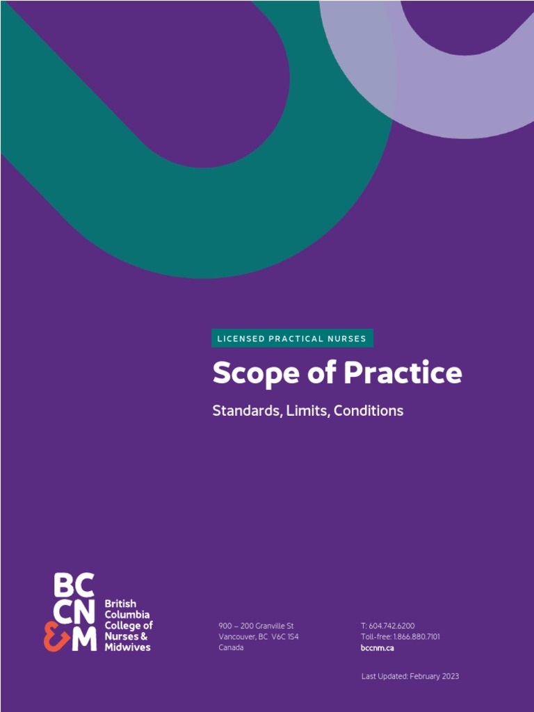 LPN Scope of Practice Standards in BC | PDF | Nursing | Health Professional