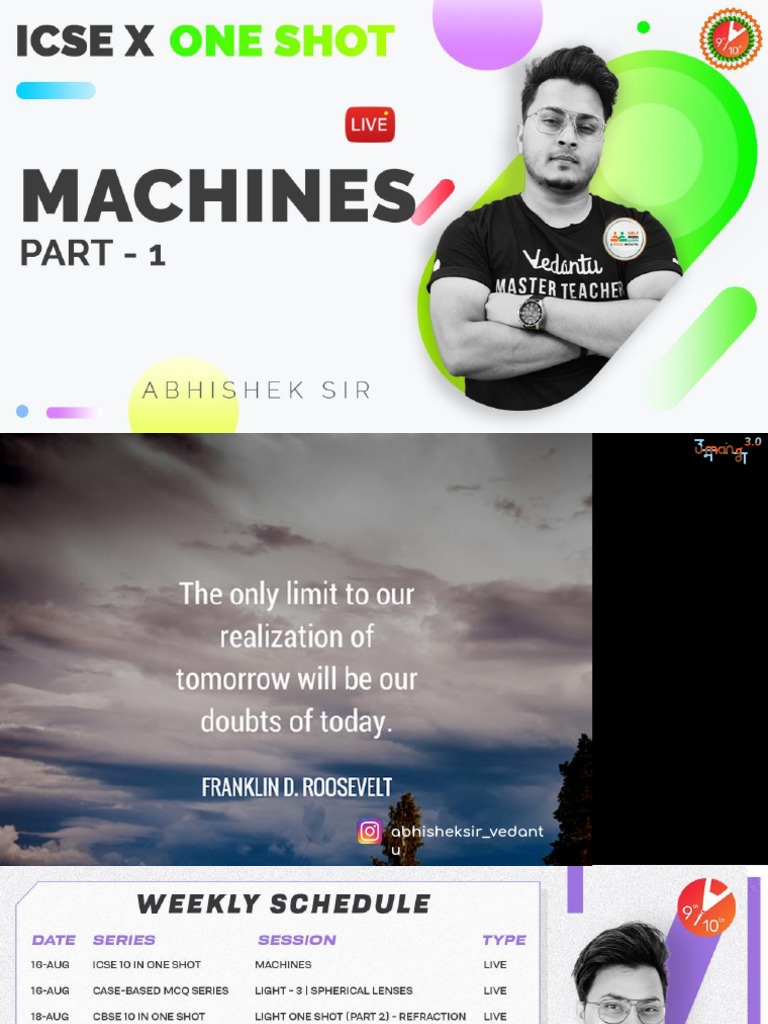 ICSE+10+ +Machines+in+One+Shot+-+Part+1 +umang+3 | PDF | Physical ...