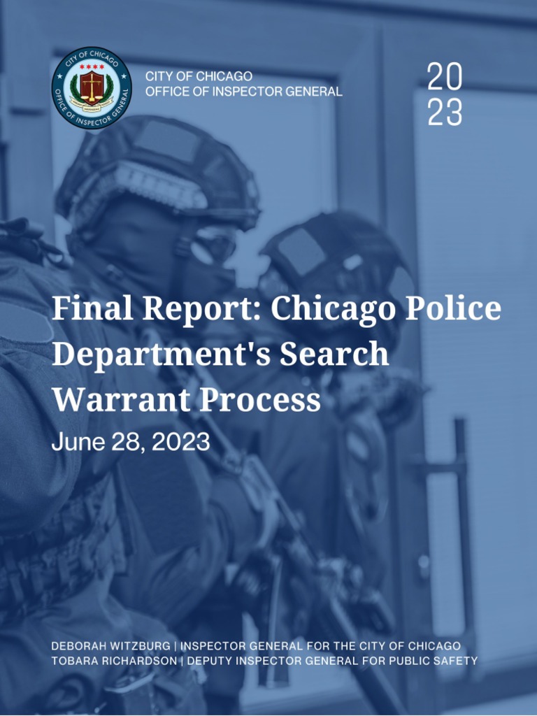 Final Report Chicago Police Departments Search Warrant Process PDF