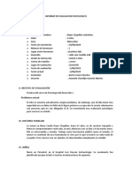 Informe de Evaluacion Psicologico