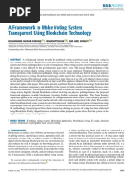 A Framework To Make Voting System Transparent Using Blockchain Technology