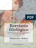 Bekes, Alejandro, Breviario Filológico, Paraná, Eduner, 2013