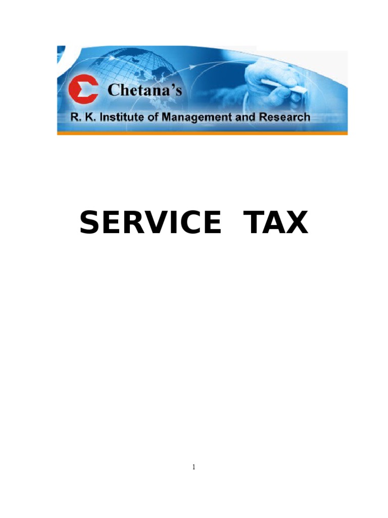 Understanding Service Tax in India | PDF | Taxes | Value Added Tax