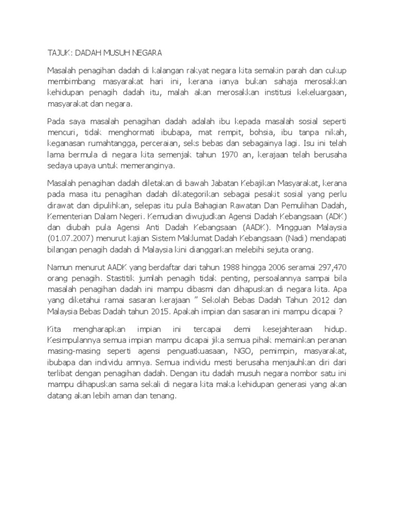 Dadah Musuh Negara1 Pdf