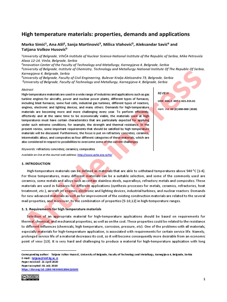 THERMOPHYSICAL PROPERTIES OF HIGH TEMPERATURE SOLID MATERIALS intelligence overview