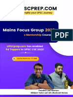 Mains Focus Group: Mentorship