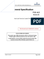 Control Valve Seat Leakage Test Proceedures, Genenral Specification