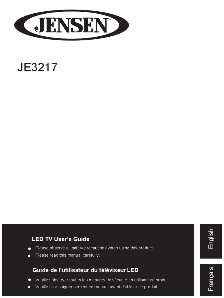 Jensen Television Model JE3217 User