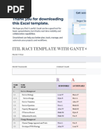 IC ITIL RACI Template With Gantt Chart 11452