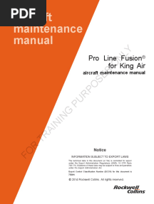 PROLINE FUSIONFOR KING AIR Aircraft Maintenance Manual