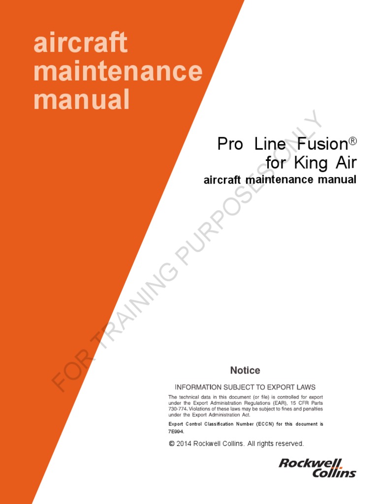 PROLINE FUSIONFOR KING AIR Aircraft Maintenance Manual | PDF
