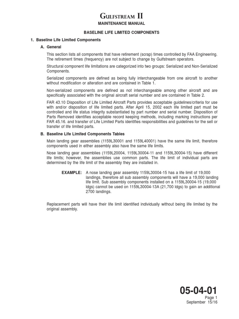 FAA Life Limited Components Guide | PDF | Aviation | Aircraft