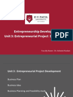 Unit-3 - Entrepreneurial Project Development (Business Plan)