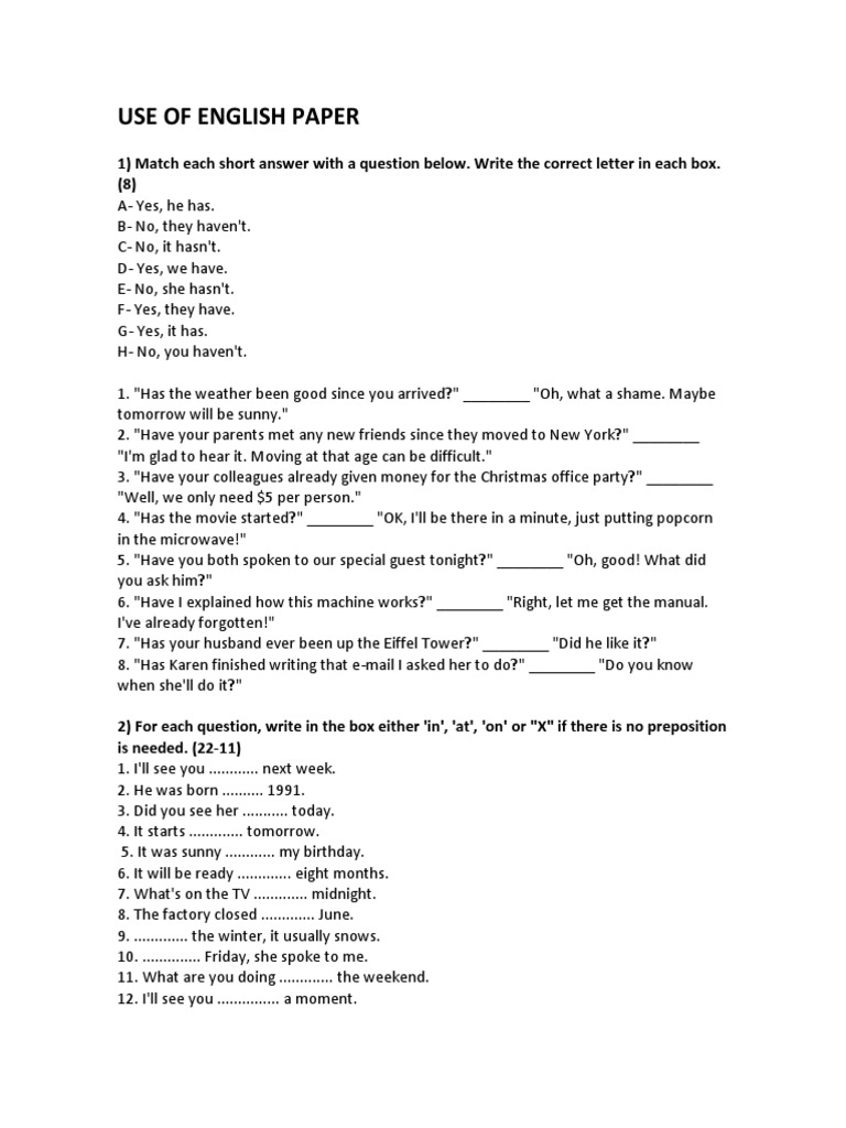 Use of english pdf