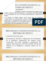 Principales Constituciones en La Historia de México