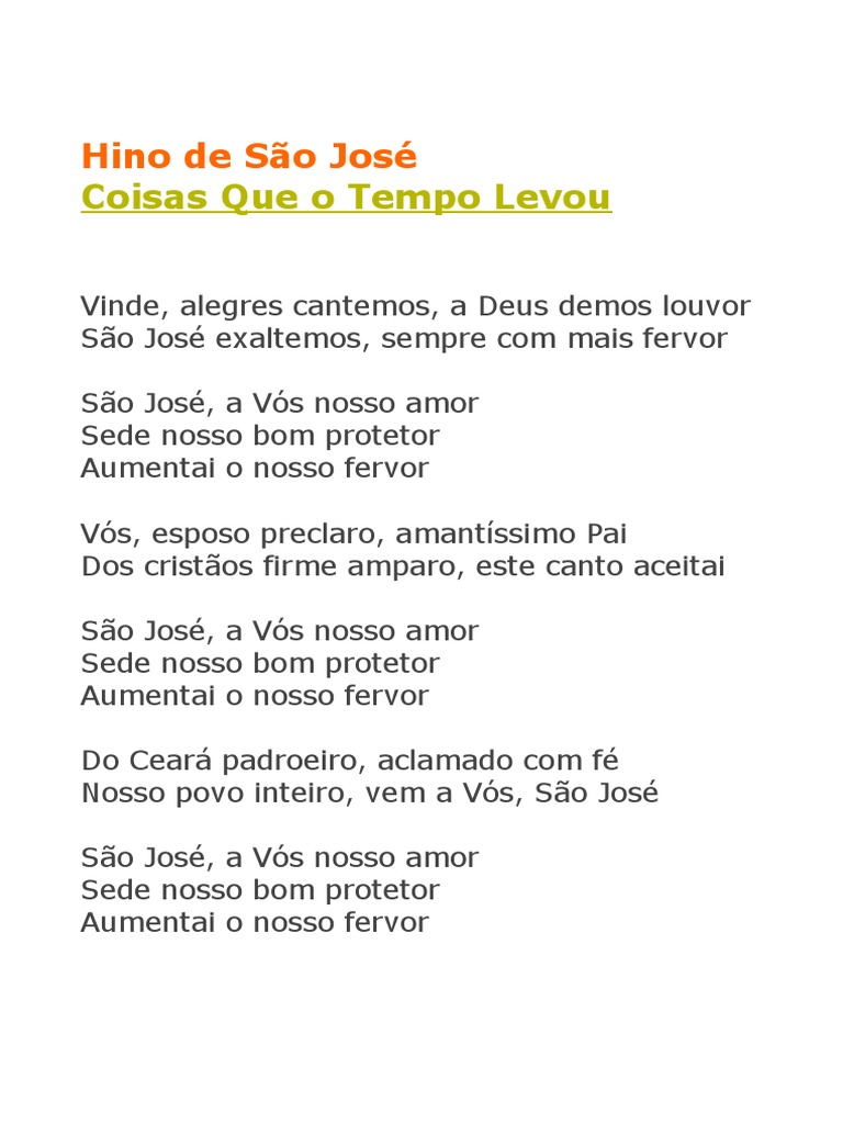 Hino de São José: Letra e Louvor | PDF
